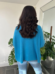 Blue Crew Neck Knit Kerry