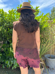 Chocolate Lace Hem Top Yasmin