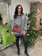 Grey Stripe Jumper Jane
