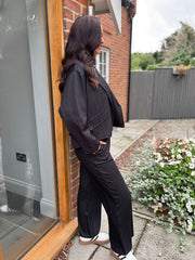 Black Pinstripe Trousers Geri