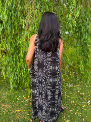 Black Luxury Wildflower Dress Abigail