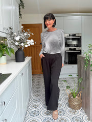 Monochrome Striped Super Soft Round Neck