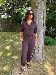 Chocolate Two Stripe Co-Ord Nikki