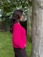 Lipstick Popcorn Knit Martha