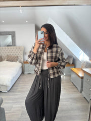 Chocolate Check Zip Jacket Remi