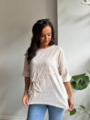 Pink Distressed Floral Top Danica