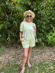 Lemon Soft Towelling Set Adriana