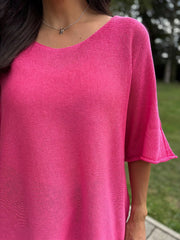 Lipstick Reverse Seam Lightweight Knit Jo