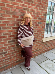 Chocolate Stripe Jumper Jane
