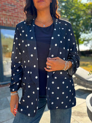 Navy Polka Dot Take You Anywhere Jacket