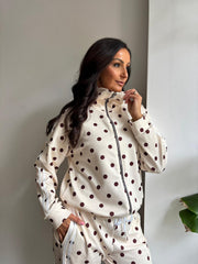 Cream Polka Dot Tracksuit Darla