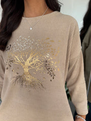 Stone Tree of Life Ribbed Sweatshirt Brooke