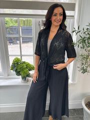Black Multi Hole Shrug Paloma
