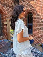 Blue Embellished Blouse Danica