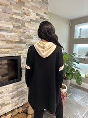 Black Hooded Sweat Dress Jodie