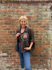 Chocolate Tie Dye Print Blouse Katherine