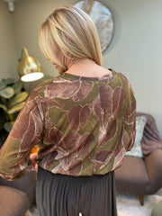 Olive Leaf Pattern Top April