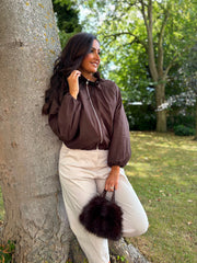 Chocolate Lace Lined Jacket Harlow