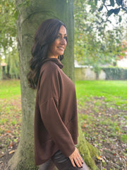 Chocolate Hooded Sweat Top Ada
