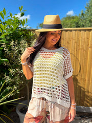 Stone Crochet Loose Knit Gia