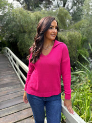 Lipstick Open Collar Jumper Rhea