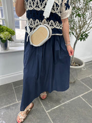 Navy Maxi Skirt Everly