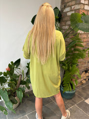 Olive Crochet Trim Dress Sabrina