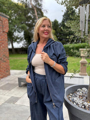 Navy Hooded Jacket Ocean