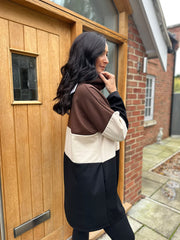 Chocolate Block Stripe Sweat Dress Eva