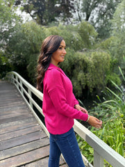 Lipstick Open Collar Jumper Rhea