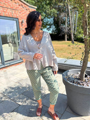 Khaki Polka Dot Trousers Marcia