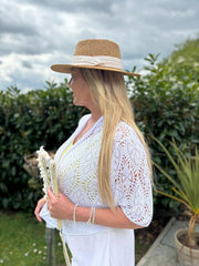 White Multi Hole Shrug Paloma