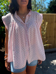 Pink Polka Dot Top Ashley