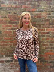 Mocha Leopard Super Soft Round Neck