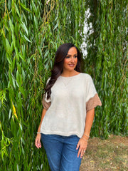 Camel Stripe Back Jumper Mckenna