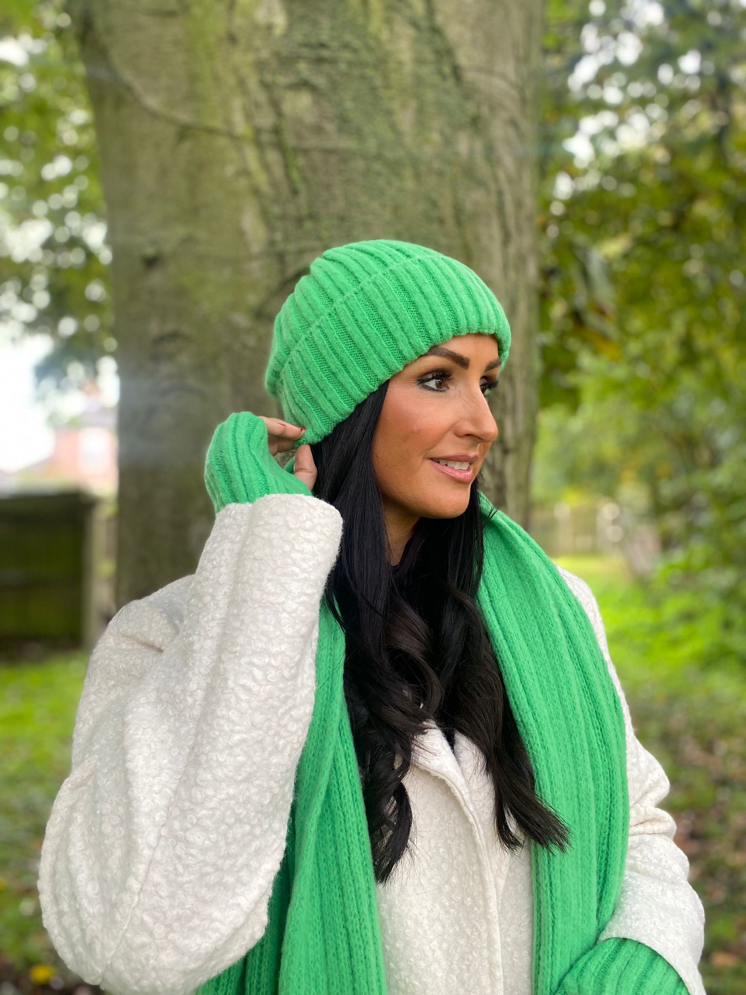 Green Ribbed Wool Knit Hat Tillett s