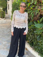 Stone Crochet Patterned Jumper Stephanie