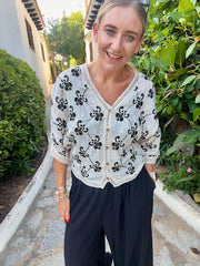 Stone Embroidery Patterned Jacket Clarissa