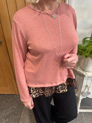 Rose Leopard Hem Knit Bianca