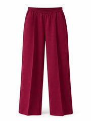 Wine Seam Front Pull On Comfort Trousers