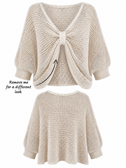 Stone Gathered Loose Knit Paige