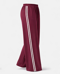 Wine Side Stripe Pull on Trousers Jenna