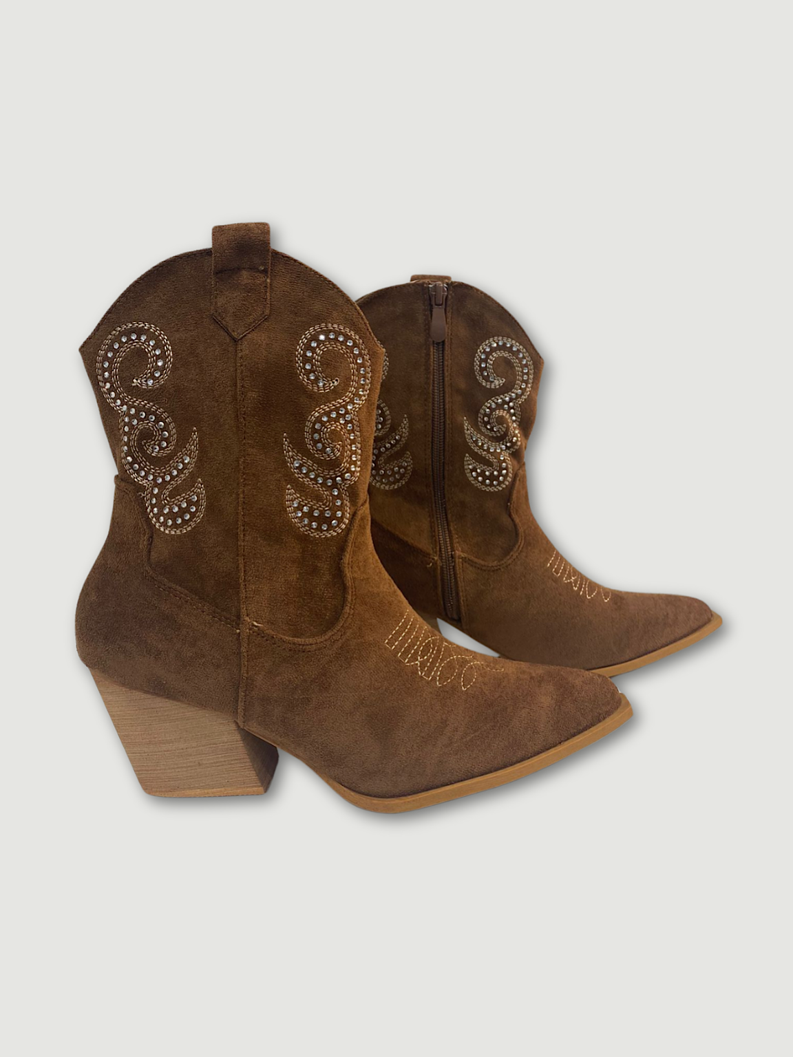 Tan Diamante Western Boots Tillett's