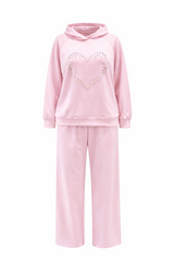 Pink Embellished Heart Tracksuit Cassie