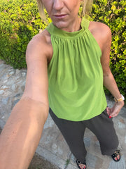 Green Halter Neck Top Jessie