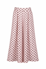 Pink Polka Dot Wide Leg Trousers Misty