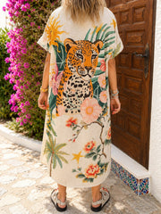Tropical Leopard Shimmer Dress Harriet
