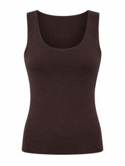 Chocolate Smooth Double Layered Vest Saylor