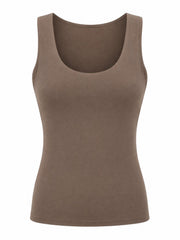 Mocha Smooth Double Layered Vest Saylor