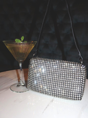 Black Rhinestone Clutch Bag